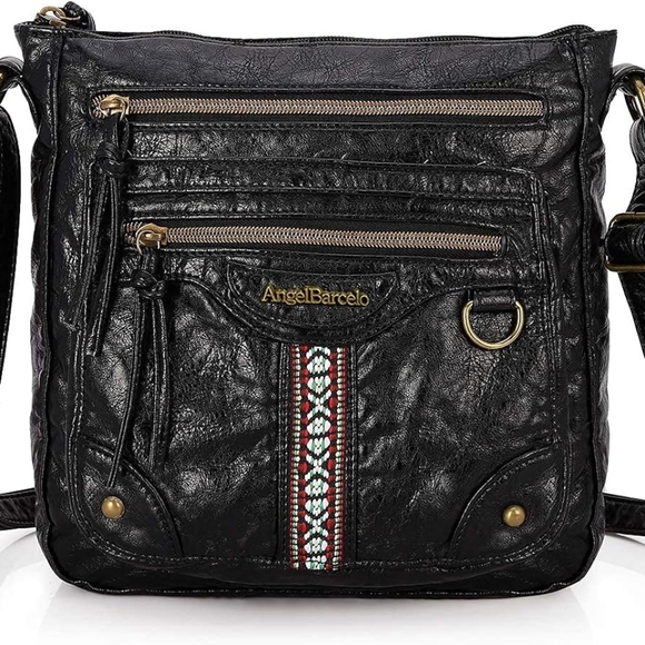 Angel Barcelo Black Crossbody Bag - Picture 1 of 11